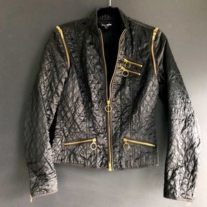 Moto style Betsey Johnson black jacket with zips